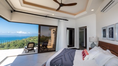 The main bedroom and its terrace