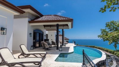 The pool and loungers