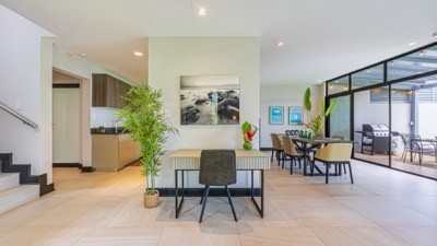 The entrance hall looking through to the terrace