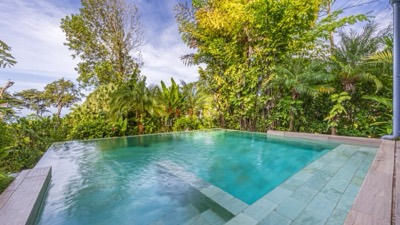 The pool looking out over the treetops