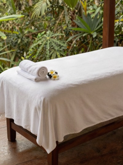 An in-villa massage on the terrace